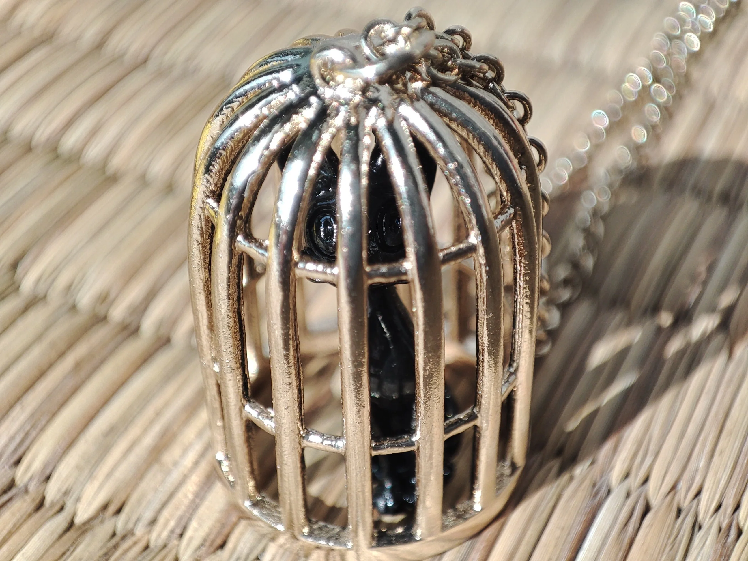 Vintage* Official Studio Ghibli Necklace/Pendant • Kikis Delivery Service Jewelry/Chain • Jiji in a Cage/Gigi - Image 5