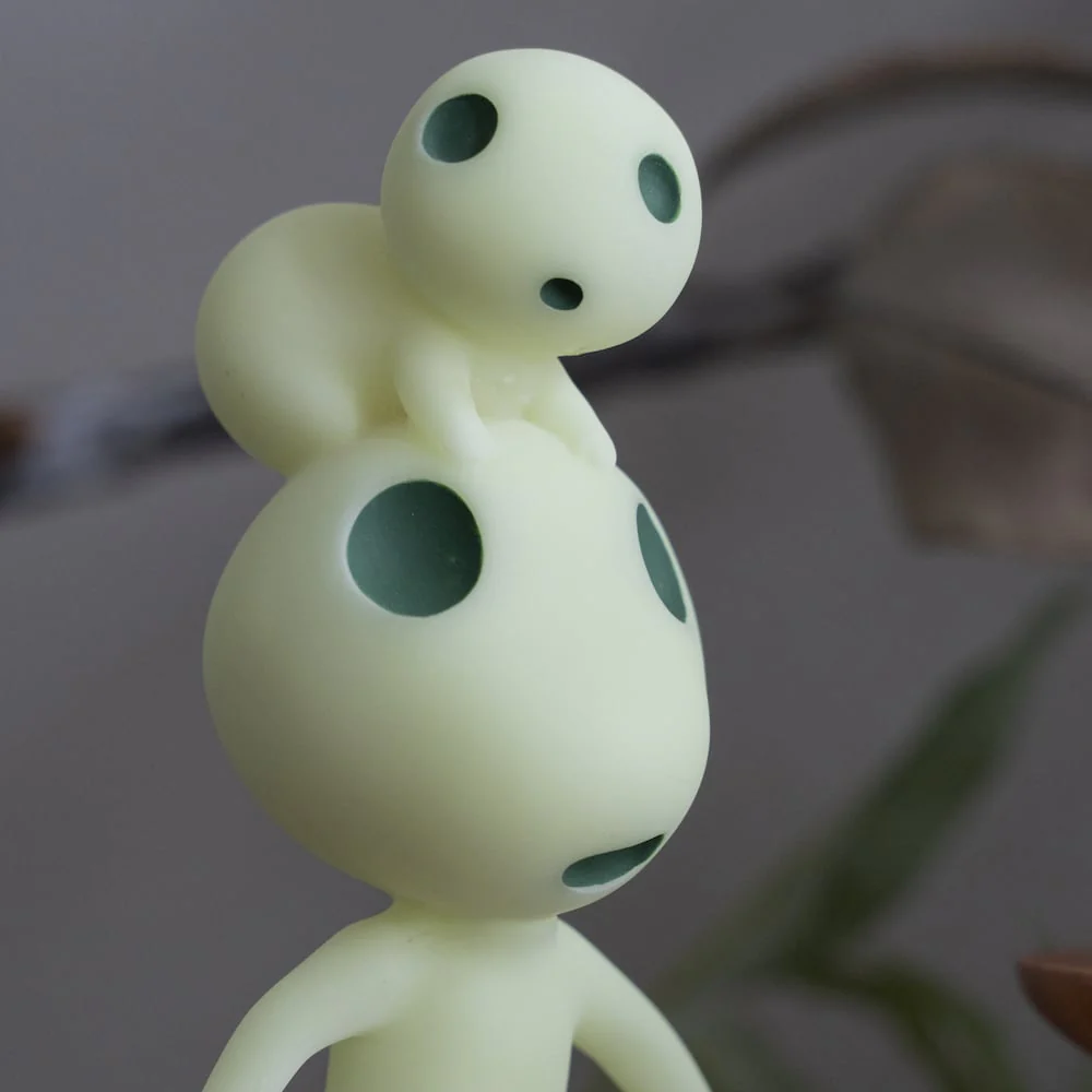 Official Ghibli Princess Mononoke Kodama Figure • Phosphorescent Palm Size - Image 4