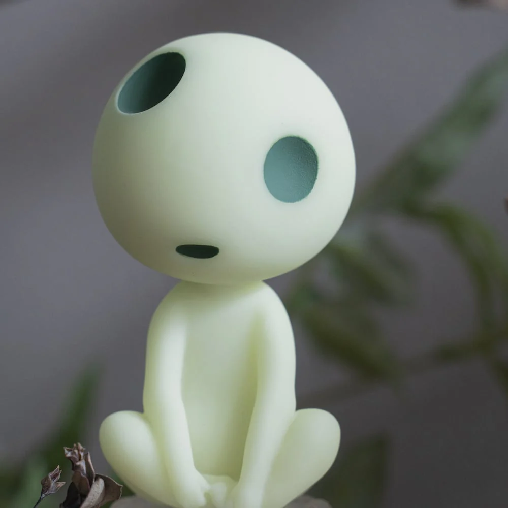 Official Ghibli Princess Mononoke Kodama Figure • Phosphorescent Palm Size - Image 6