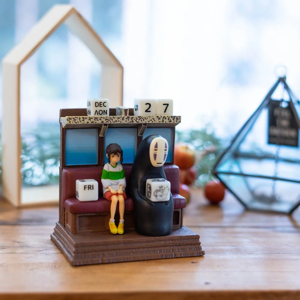 Official Studio Ghibli Spirited Away Perpetual Calendar with Dice, No Face Figure - Image 7