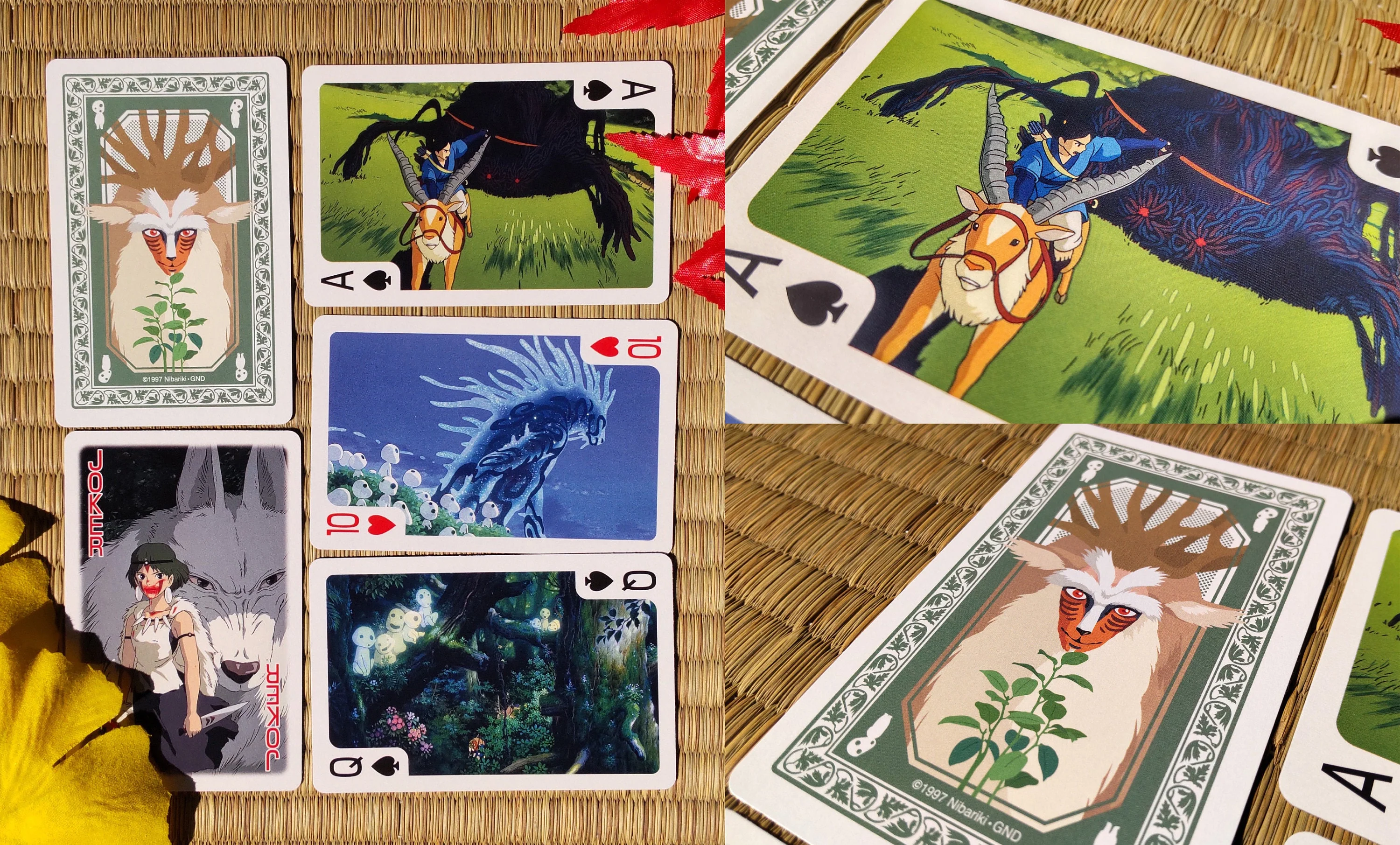 Official Ghibli 54 Playing Cards/Deck • Totoro, Laputa, Spirited Away, Mononoke, Kikis Delivery, Ponyo, Howl, Whisper - Image 3