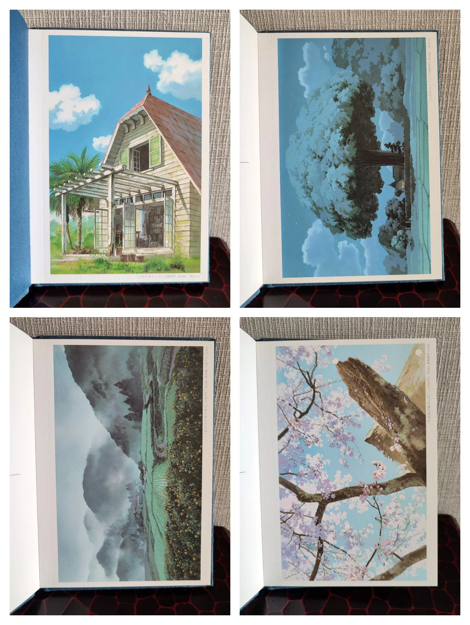 Vintage Ghibli Exhibition 2008 Oga Kazuo Painting Postcard Book with Totoro, Only Yesterday, Mononoke, Pom Poko Artworks - Image 4