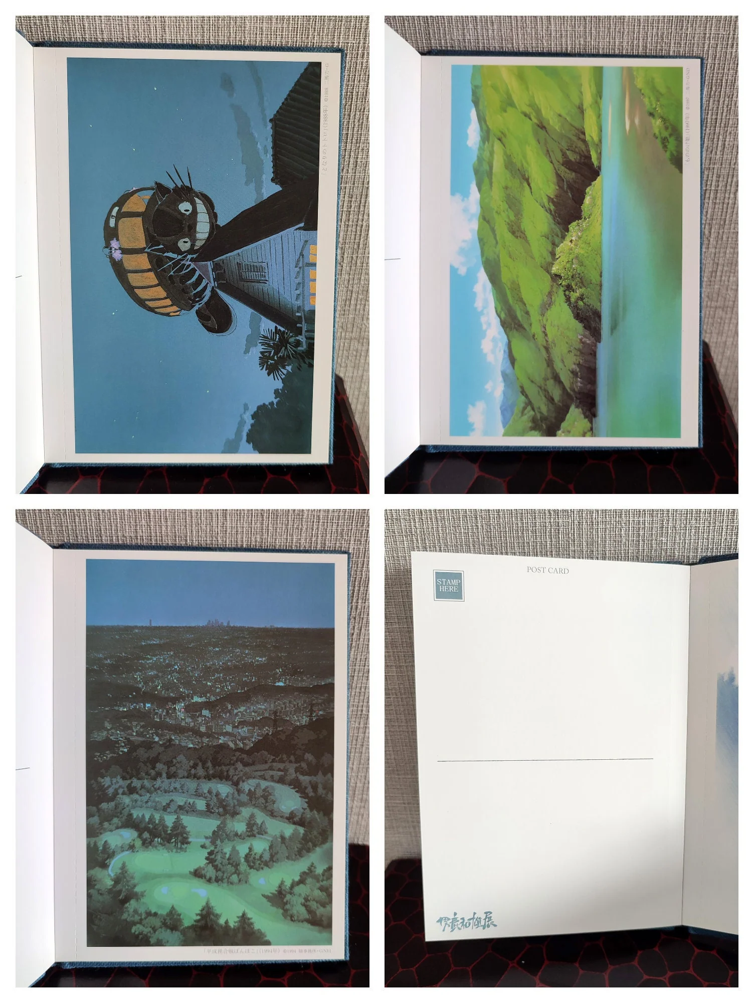 Vintage Ghibli Exhibition 2008 Oga Kazuo Painting Postcard Book with Totoro, Only Yesterday, Mononoke, Pom Poko Artworks - Image 5