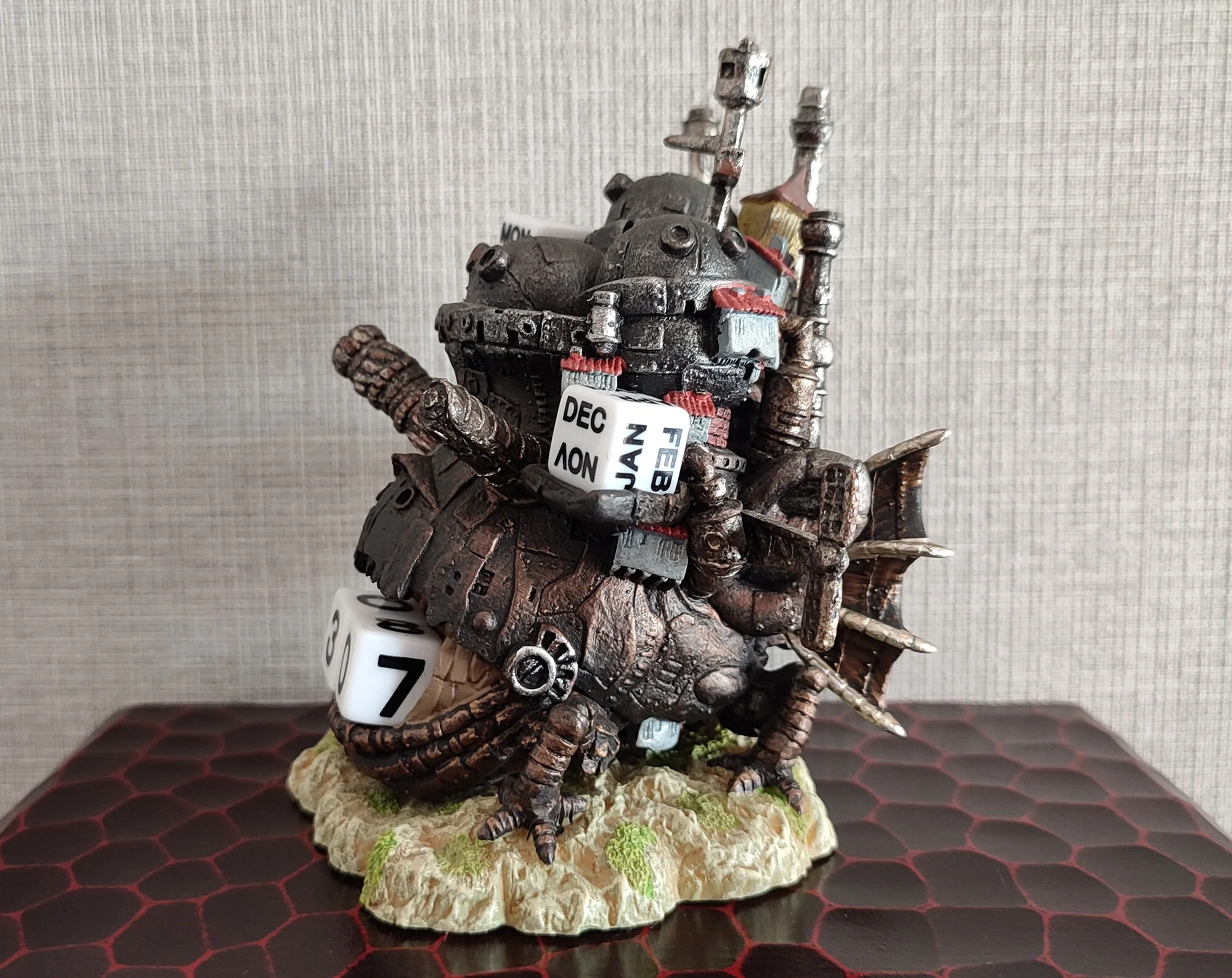 Vintage* Official Ghibli Howl Figure Perpetual Dice Calendar • Howls Moving Castle Home Decor/Interior Diorama - Image 3