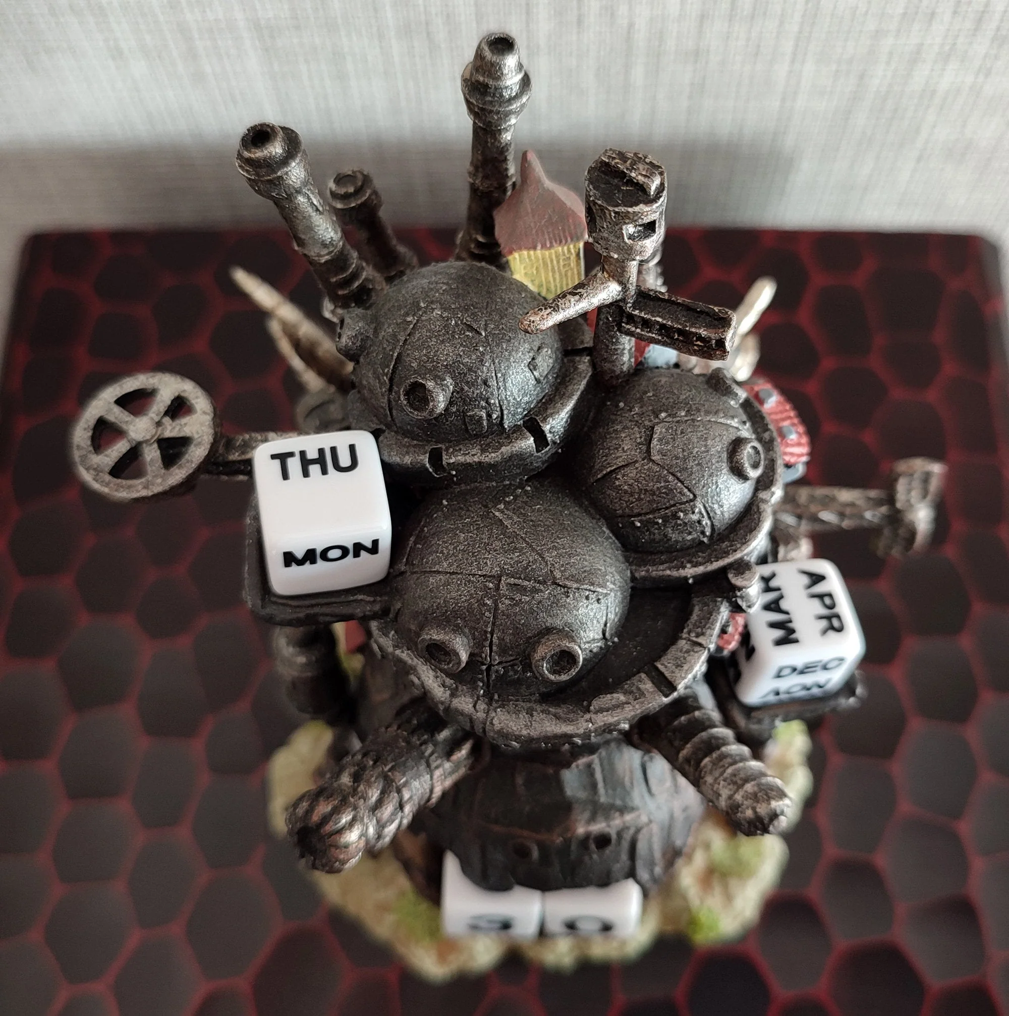 Vintage* Official Ghibli Howl Figure Perpetual Dice Calendar • Howls Moving Castle Home Decor/Interior Diorama - Image 5