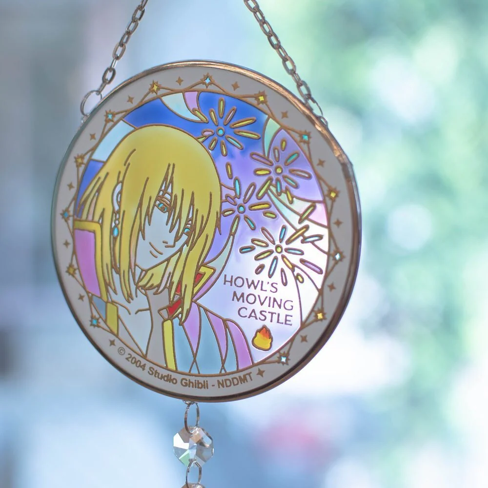 Vintage* Official Ghibli Howl Sun Catcher/Wall Hanging • Howls Moving Castle Glass Home Decor/Interior Design - Image 4