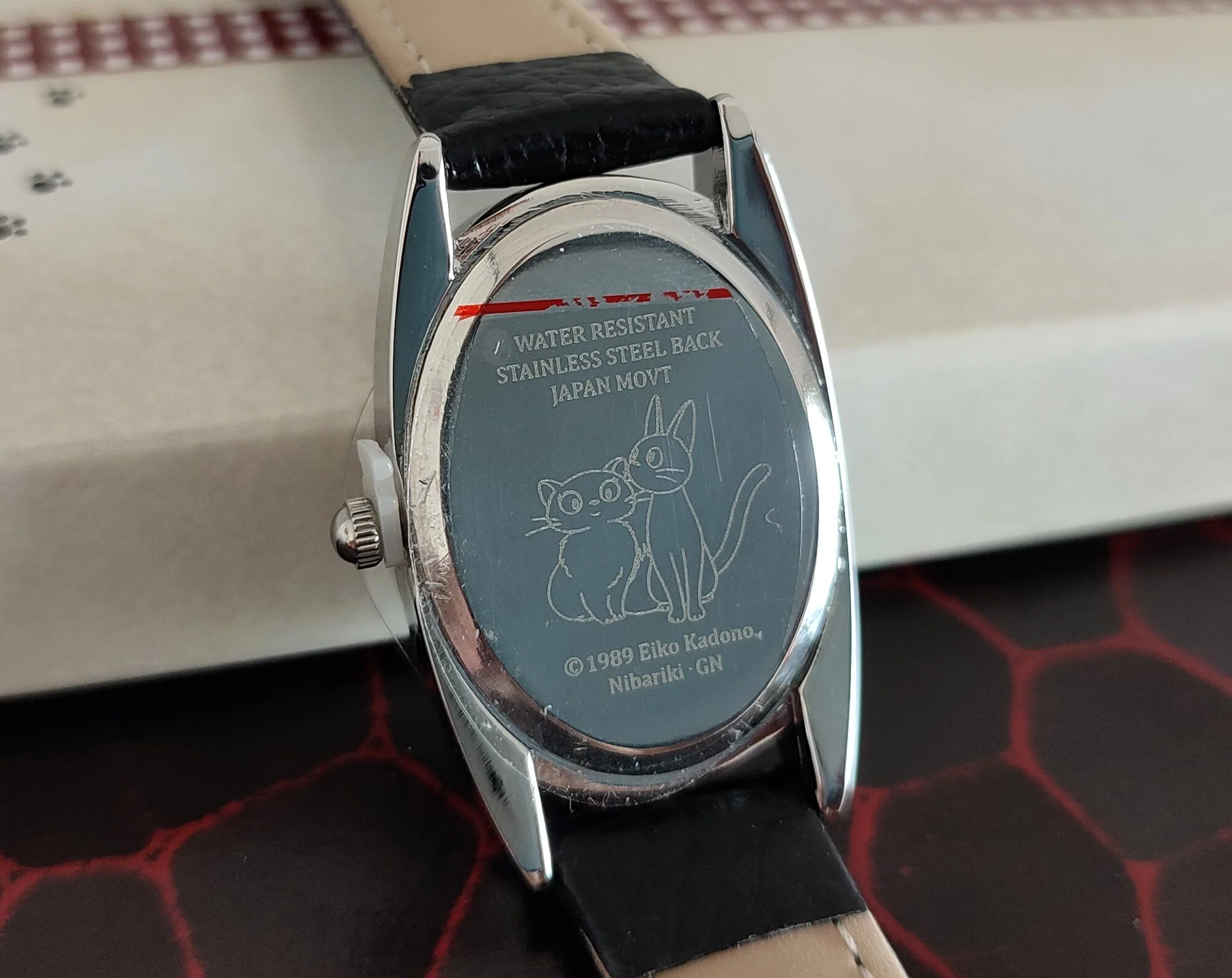 Vintage* Official Studio Ghibli Kikis Delivery Service Wrist Watch with Jiji • Black/White - Image 5