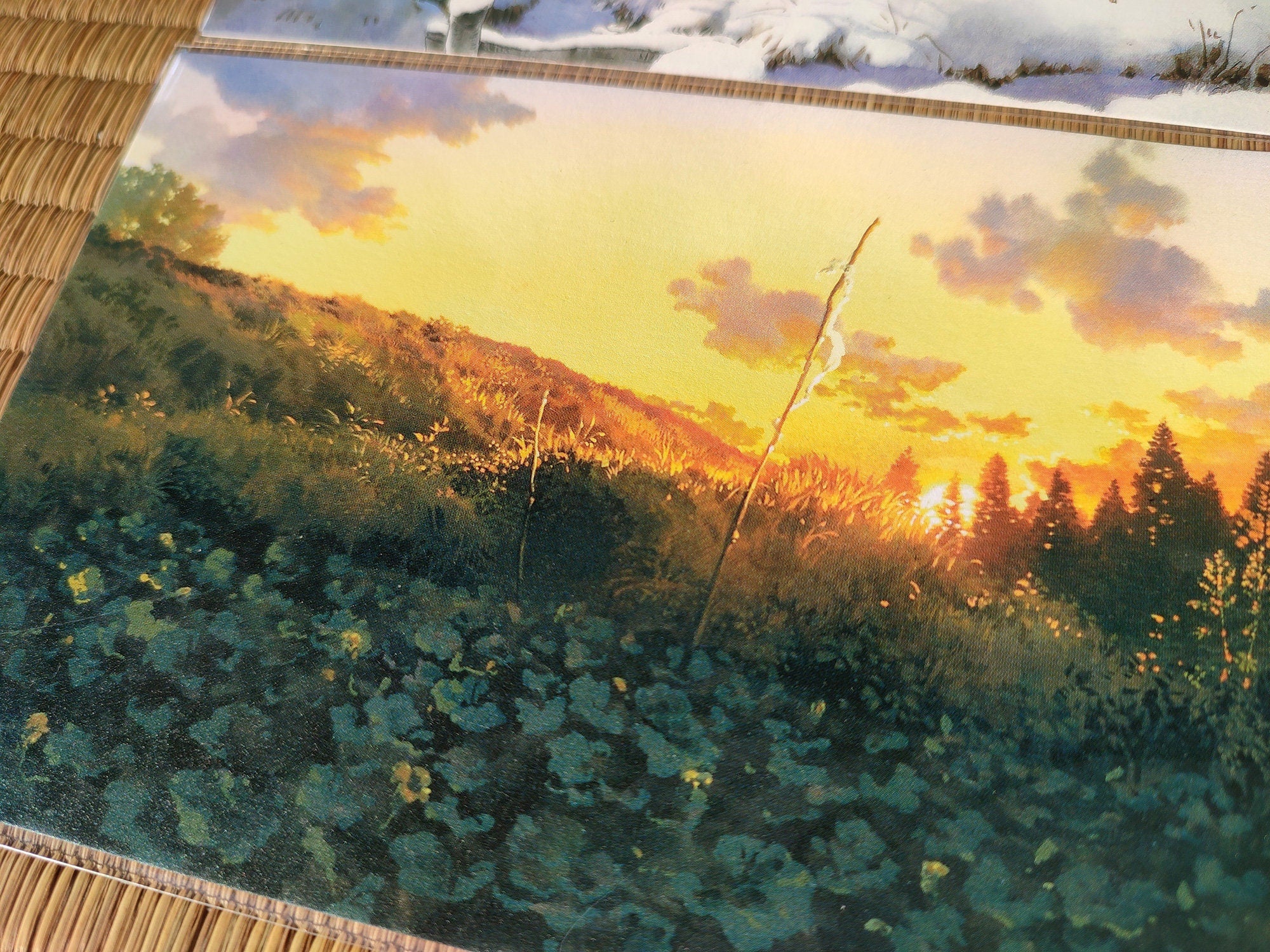 Vintage* Official Ghibli Museum Postcard • Mononoke, Only Yesterday, Pom Poko Background Artwork • Oga Kazuo Painting - Image 3