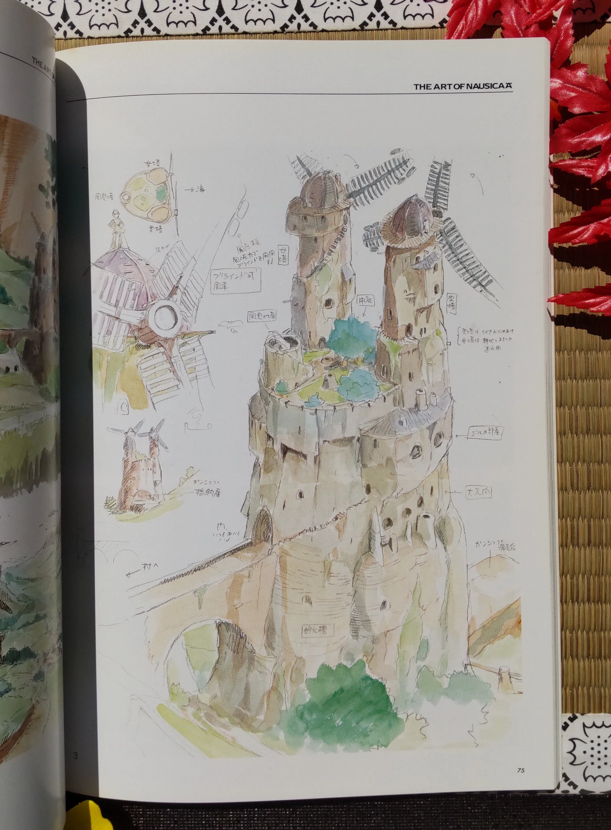 Vintage* Official Ghibli Nausicaa Artbook • Nausicaä of the Valley of the Wind Anime • Japanese Painting Art Book - Image 3