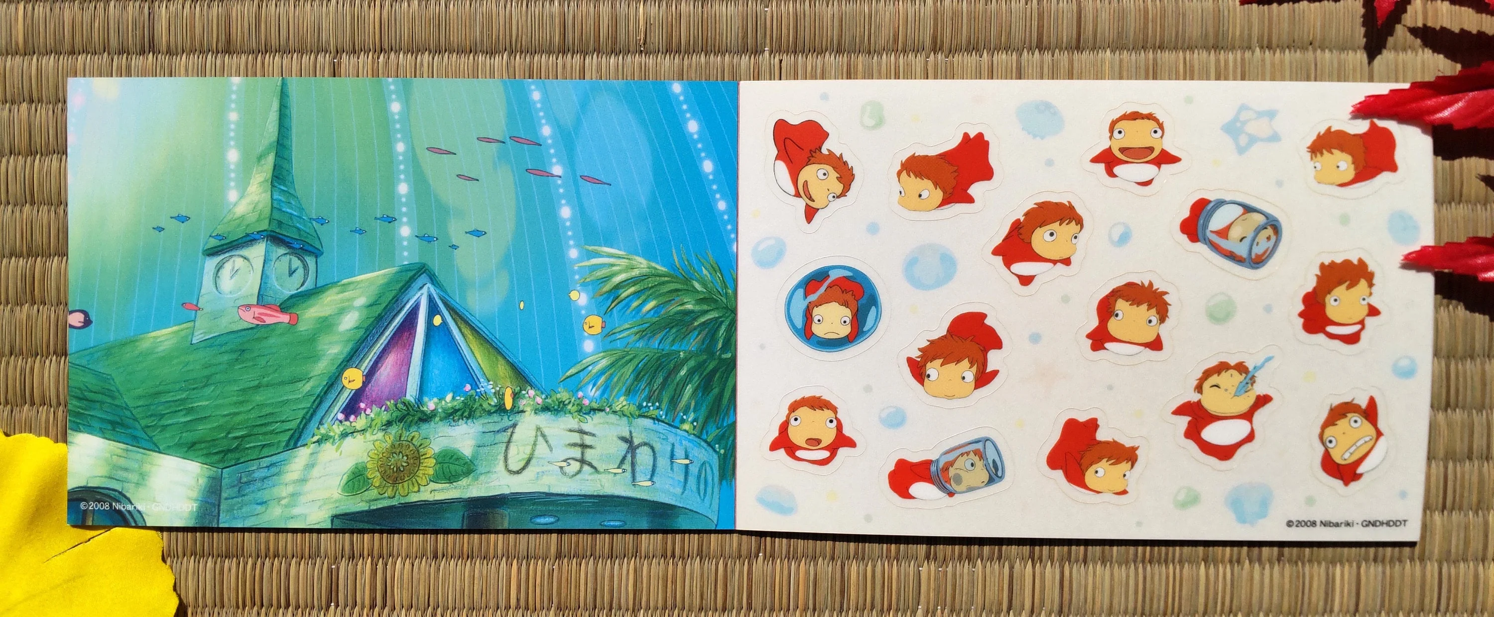 Vintage* Official Ghibli Ponyo Stickers set/Art book • Ponyo on the Cliff Sticker Sheets/Artbook • Kawaii Japanese Stationery - Image 4