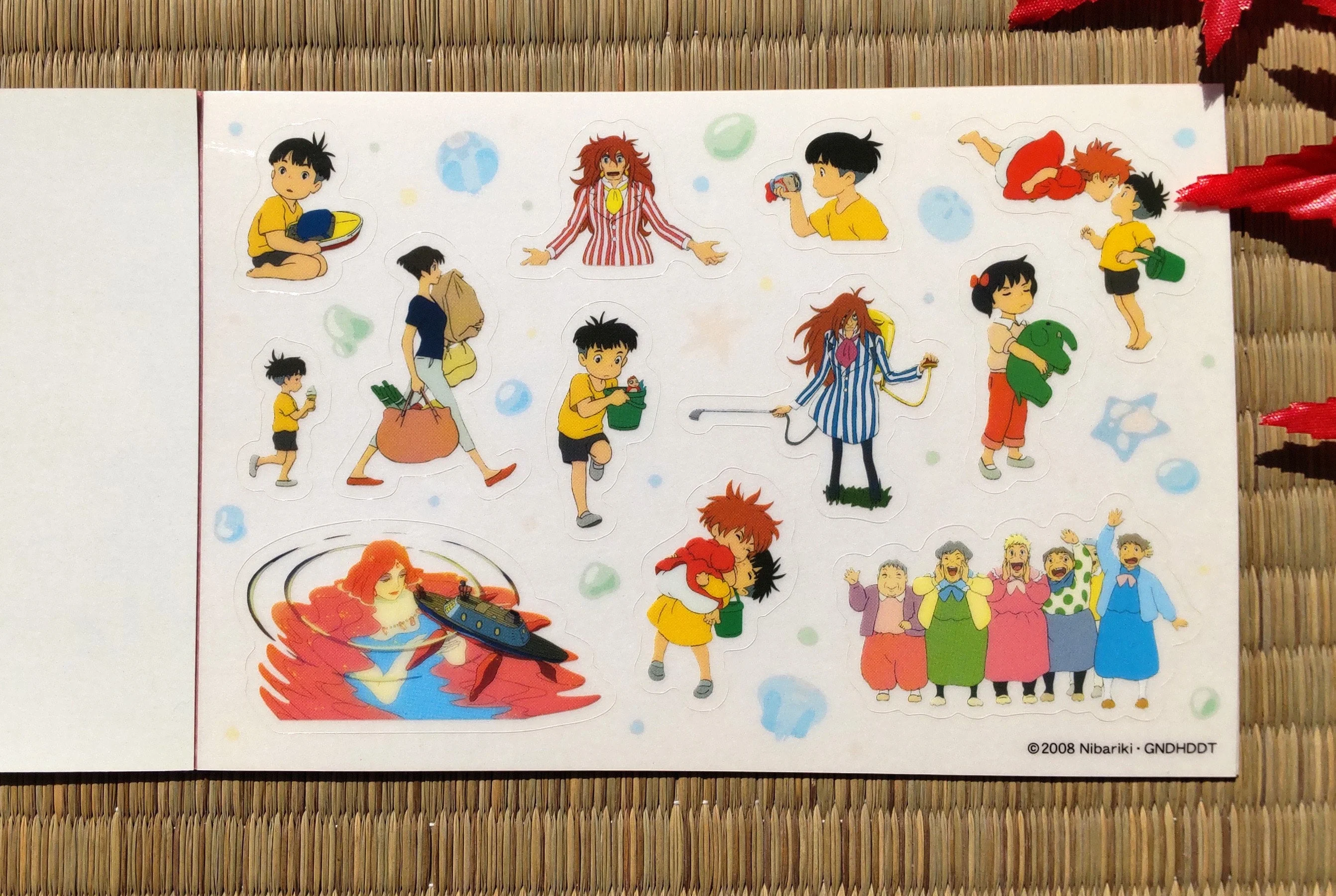 Vintage* Official Ghibli Ponyo Stickers set/Art book • Ponyo on the Cliff Sticker Sheets/Artbook • Kawaii Japanese Stationery - Image 6