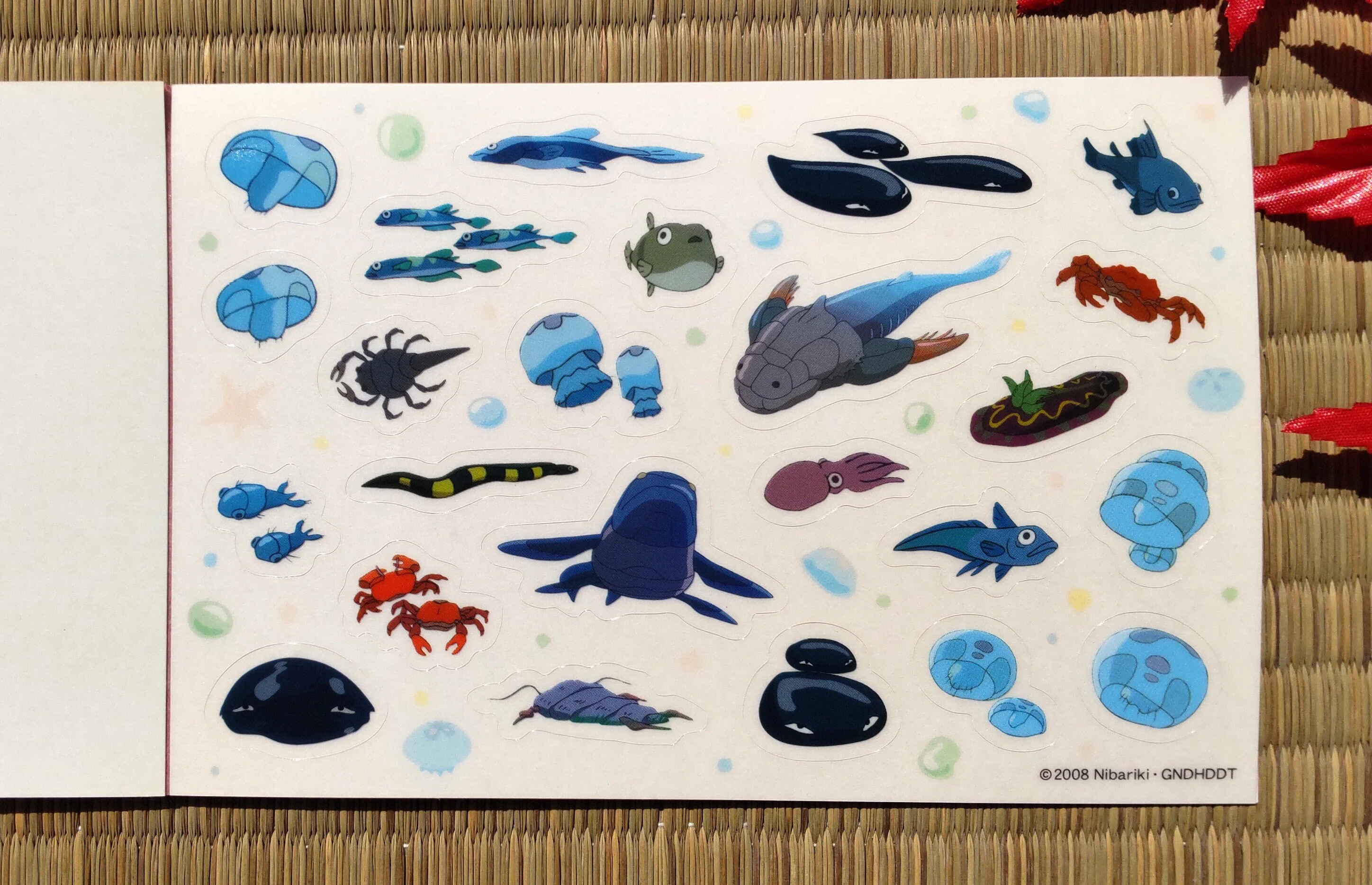 Vintage* Official Ghibli Ponyo Stickers set/Art book • Ponyo on the Cliff Sticker Sheets/Artbook • Kawaii Japanese Stationery - Image 7