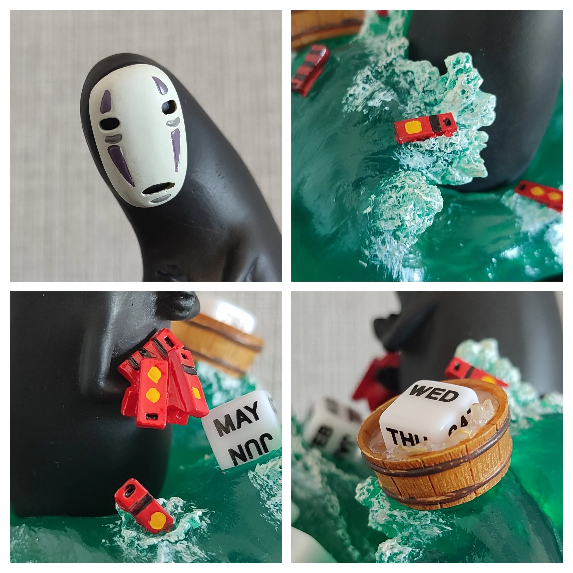 Vintage* Official Ghibli Spirited Away Perpetual Dice Calendar • Figure/Figurine/Statue/Replica/Home Decor/Interior Diorama • No Face Gift - Image 6