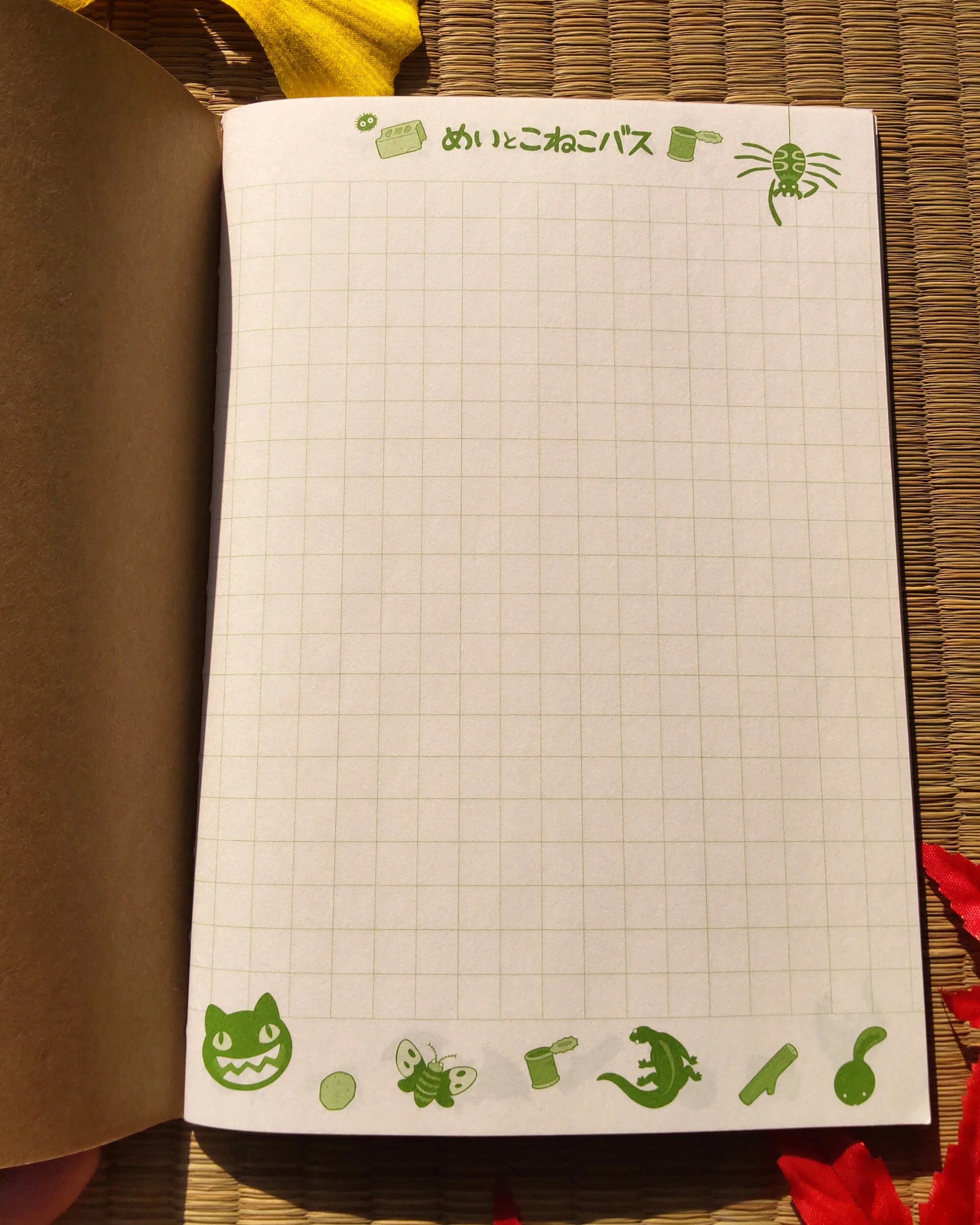Vintage* Official Ghibli Totoro Notebook • Notepad/Sketchpad/Writing pad/Planner • Japanese Washi Paper Stationery • Mei, Catbus - Image 8