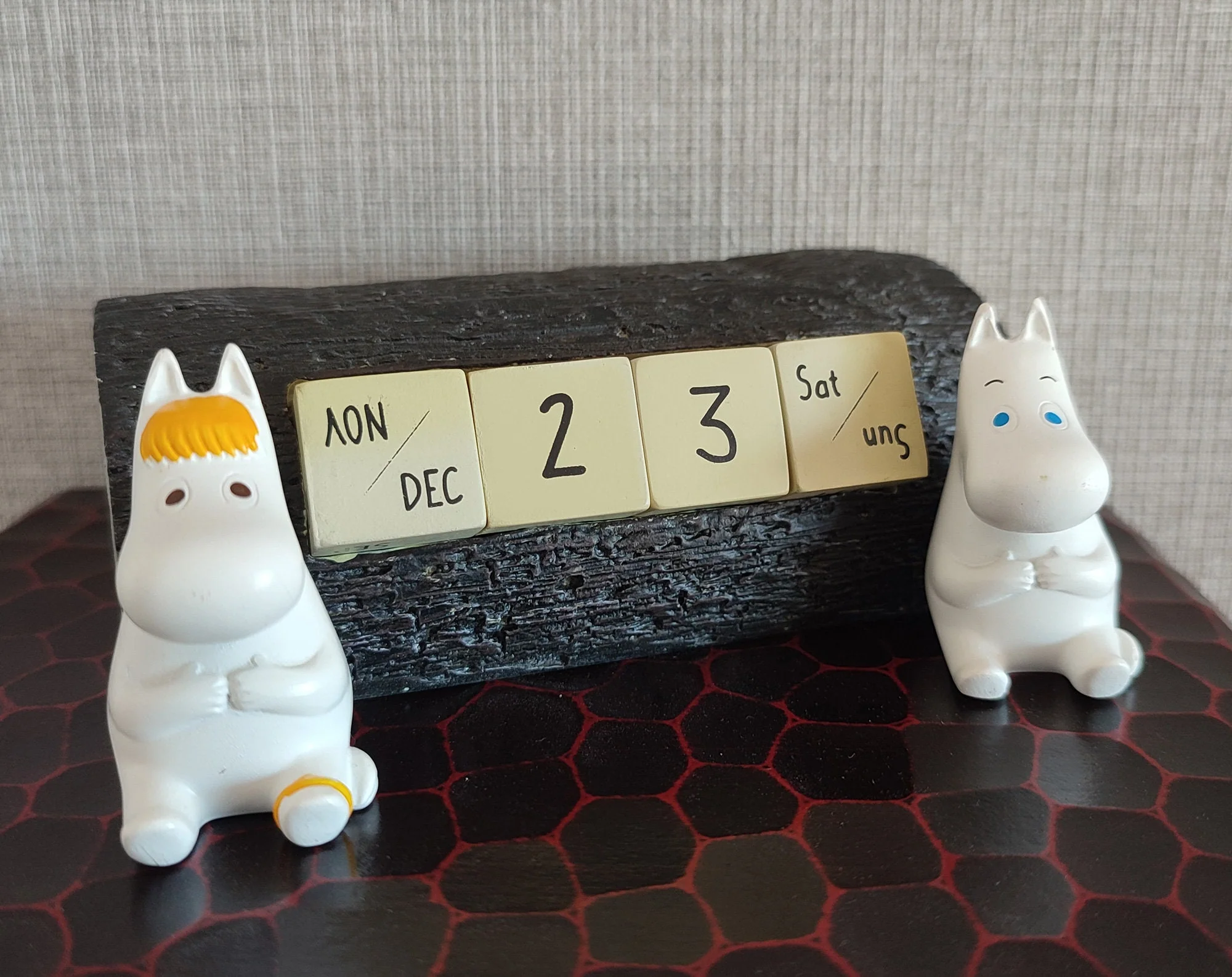 Vintage* Official Moomins Perpetual Dice Calendar • Figure/Figurine/Statue/Replica/Decor/Interior Diorama • Moomintroll, Snork Maiden Gift - Image 3