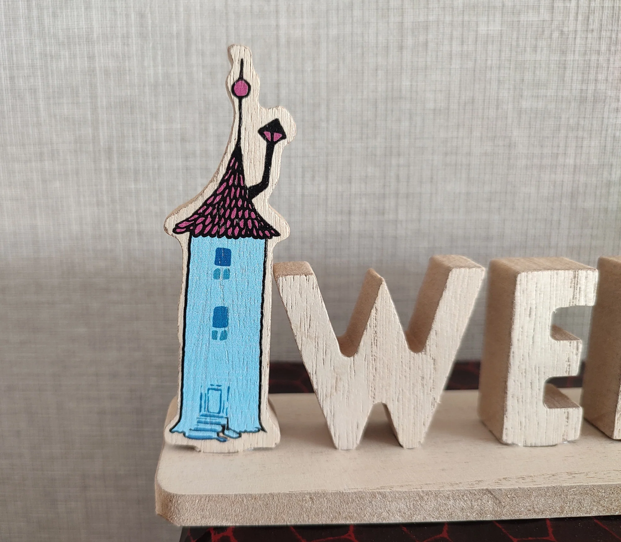 Vintage* Official Moomins Wooden Welcome Sign • Moomintroll Figure/Figurine/Statue/Replica/Interior Home Decor - Image 3