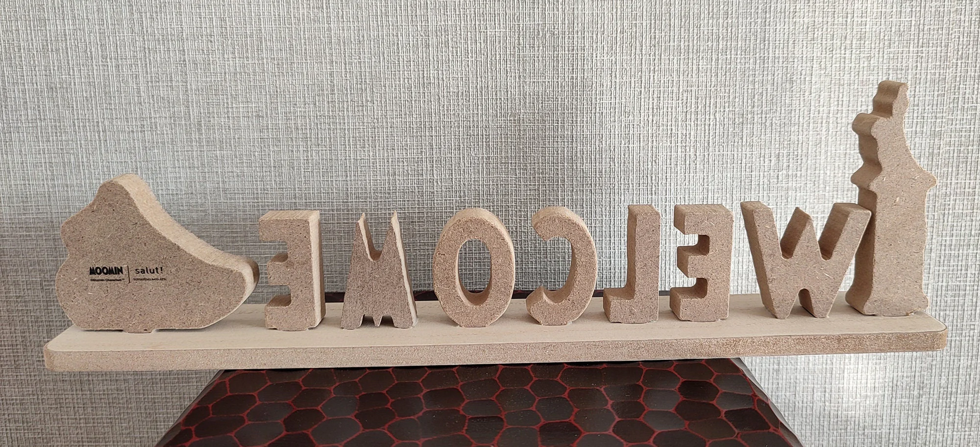 Vintage* Official Moomins Wooden Welcome Sign • Moomintroll Figure/Figurine/Statue/Replica/Interior Home Decor - Image 5